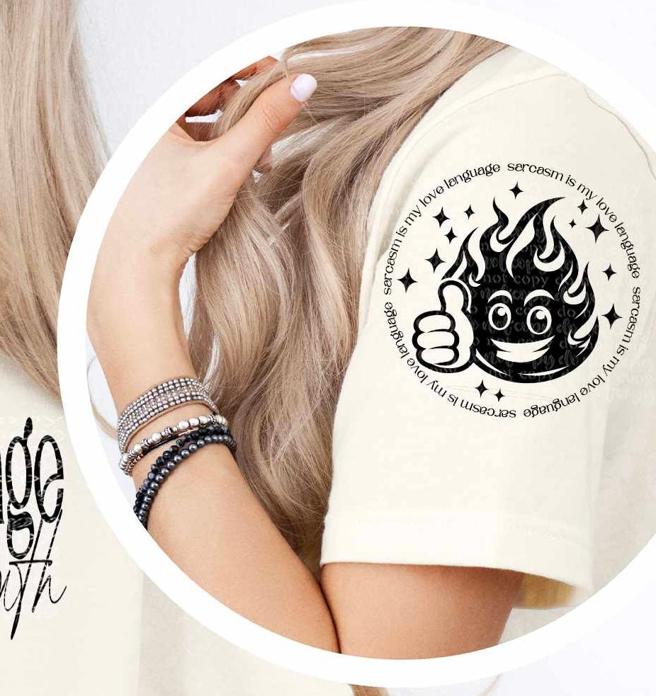 Sarcasm is my love language pocket (TTD) 73618 DTF transfer