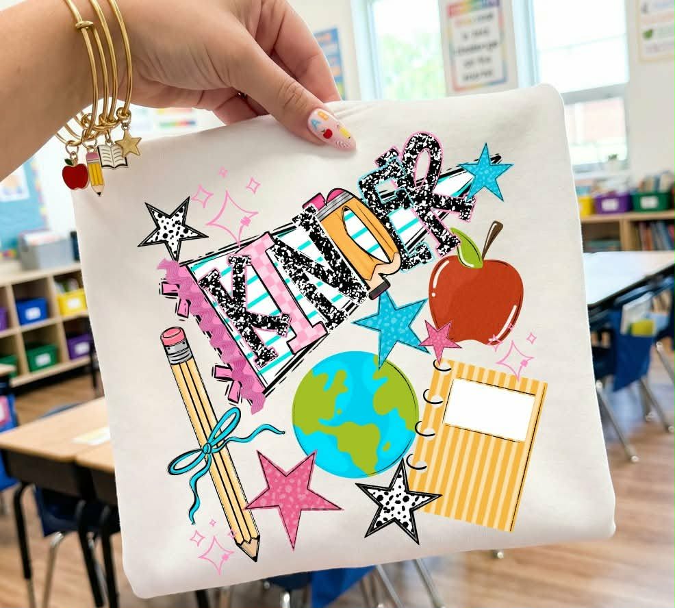 Kinder back to school pennant (S&G) DTF Transfer