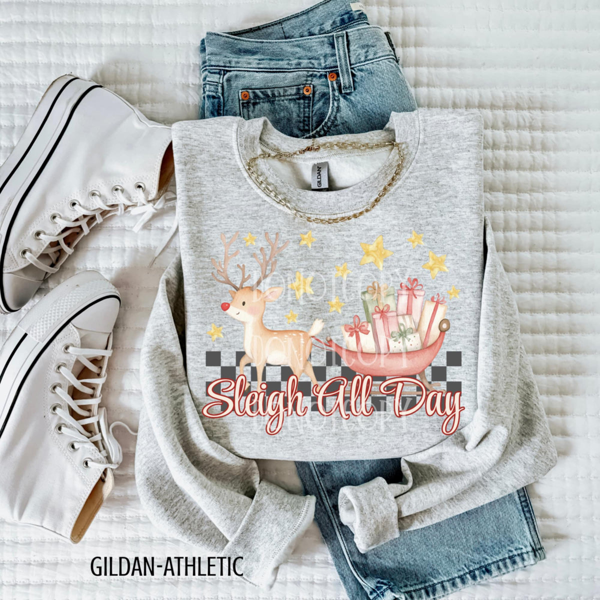 Sleigh All Day Reindeer Sleigh CSG DTF transfer