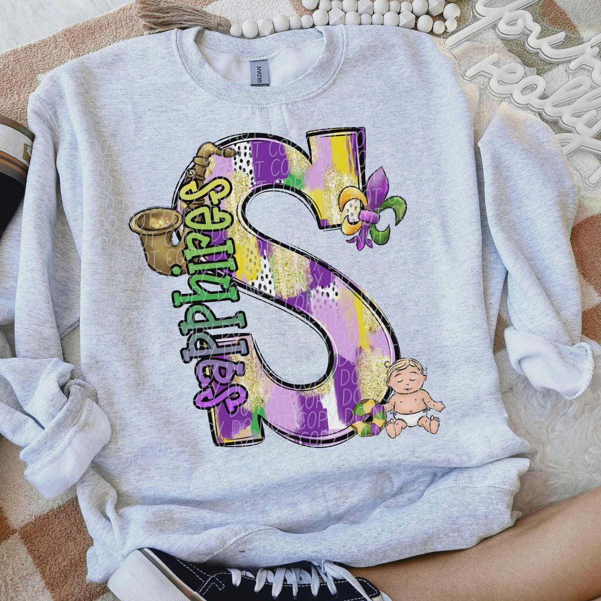 Sapphires Mardi Gras (city) DTF Transfer