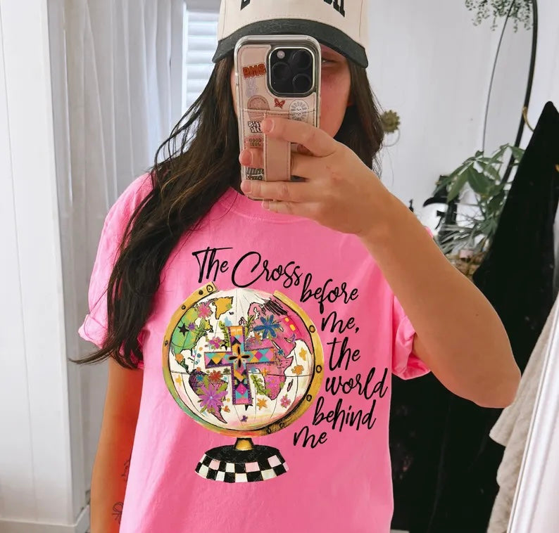 The cross before me the world behind me 98611 DTF transfer