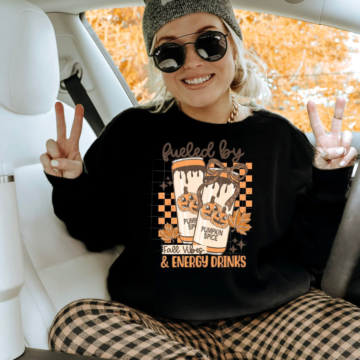 Fall and Energy drinks pumpkins (CSC) DTF transfer