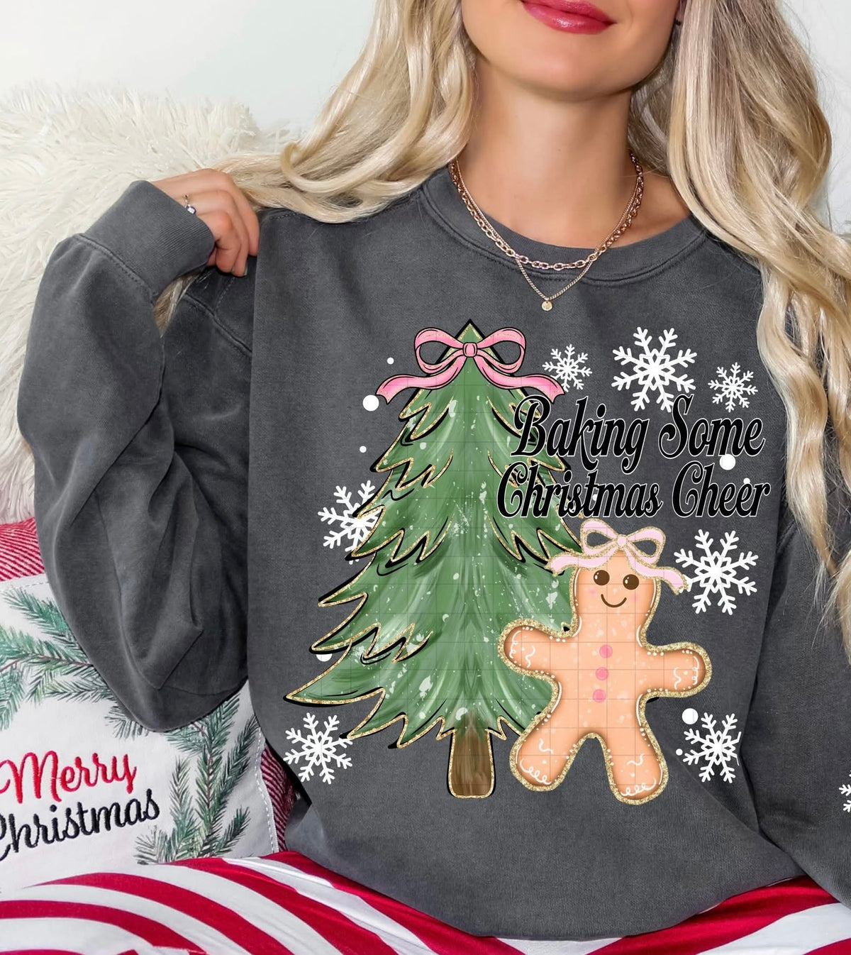 Baking Christmas Cheer pink (Linda) DTF Transfer