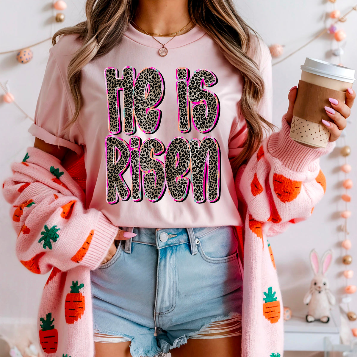He is risen leopard 90298 DTF transfer