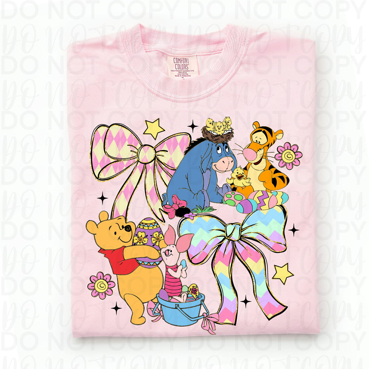 Yellow bear bows (UCA) DTF Transfer