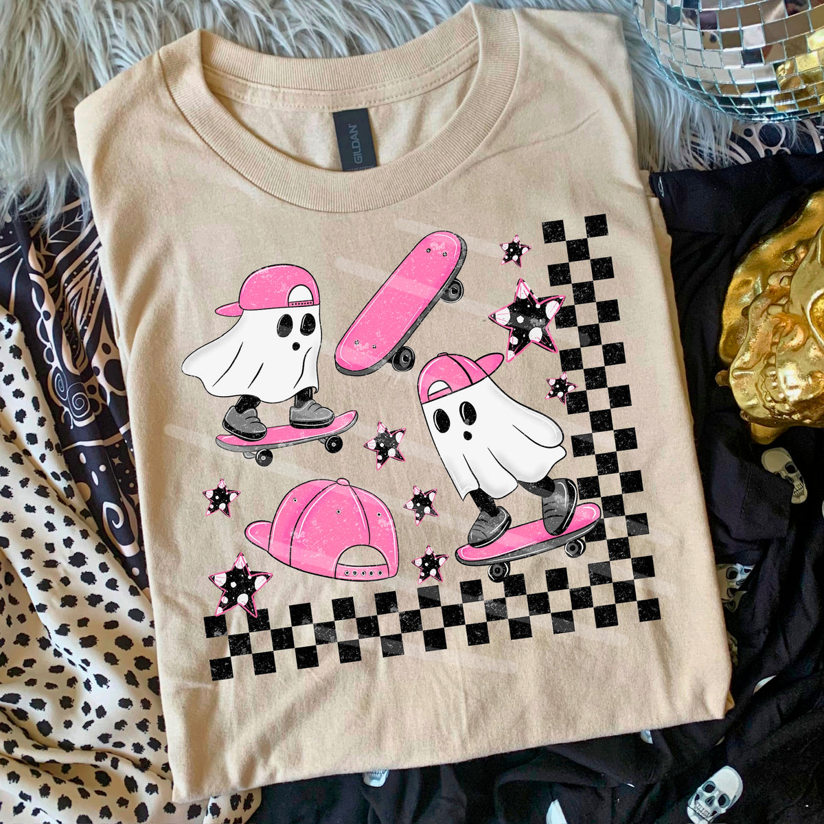 Skateboard Ghosts PINK (SAVED) 114436 DTF transfer