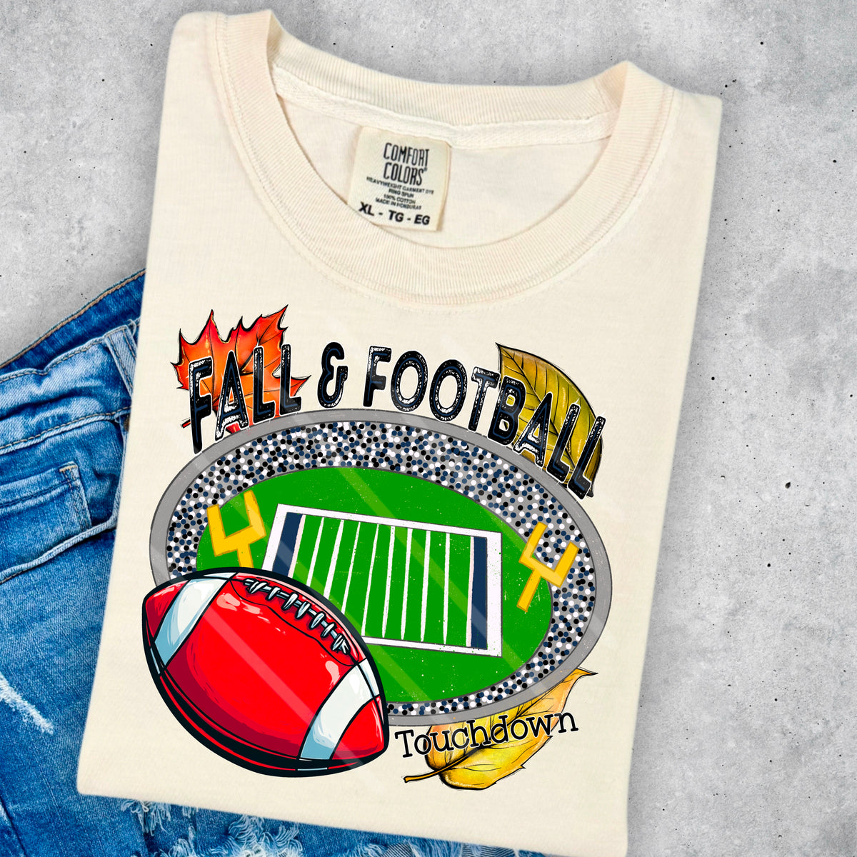 Fall and Football Stadium NAVY (chaos) 110280 DTF transfer