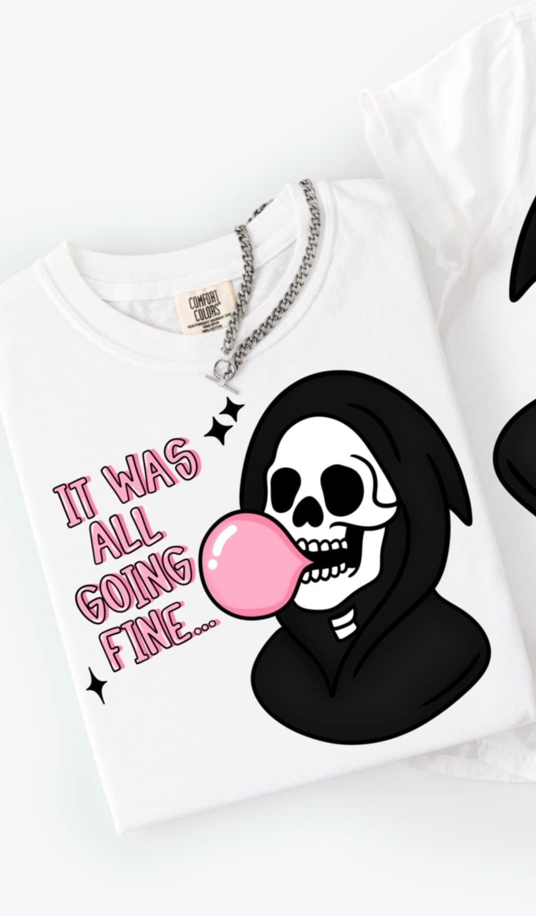 Skeleton Bubble Gum IT WAS GOING FINE CMD DTF transfer