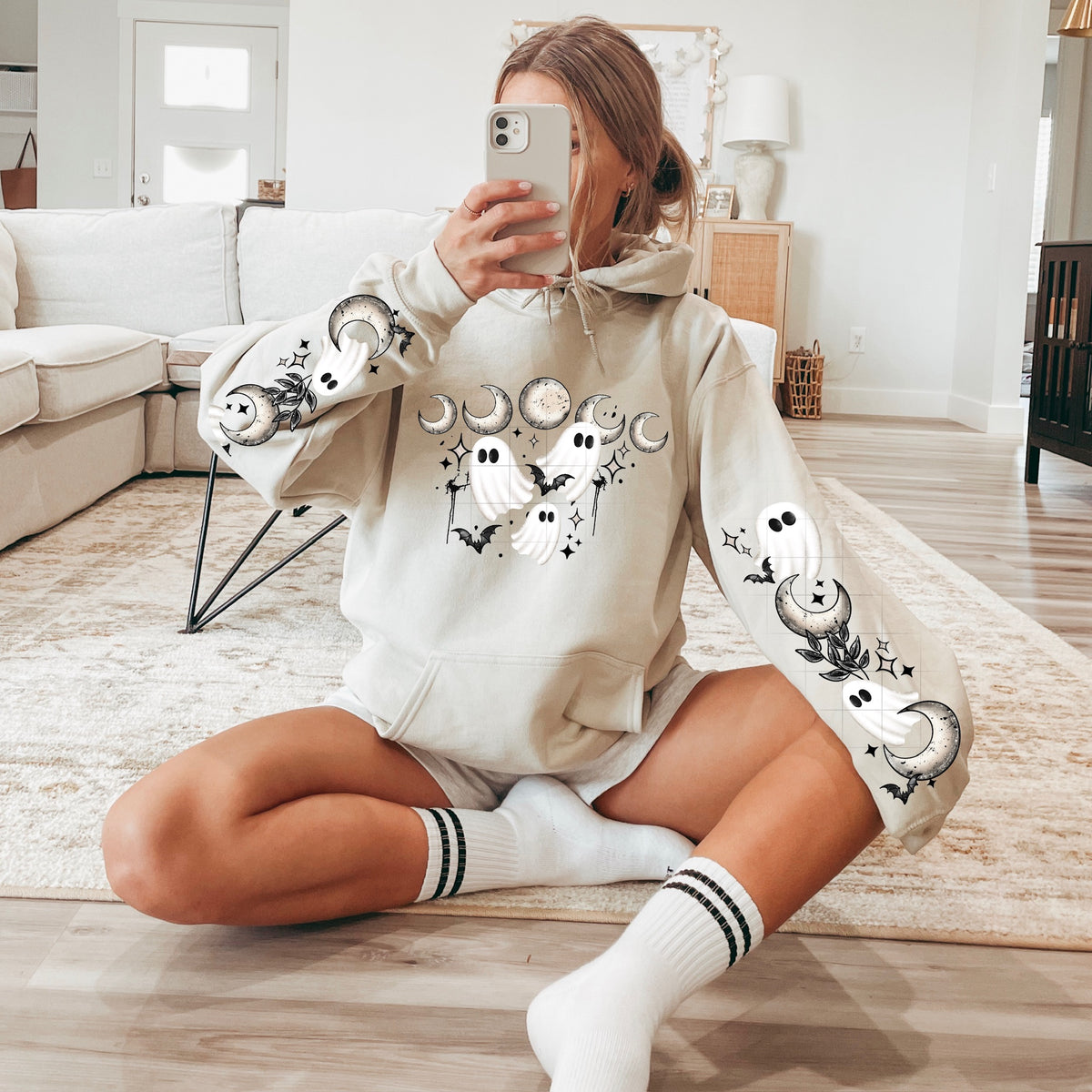 Ghosts and Moons (front only) CSC DTF transfer