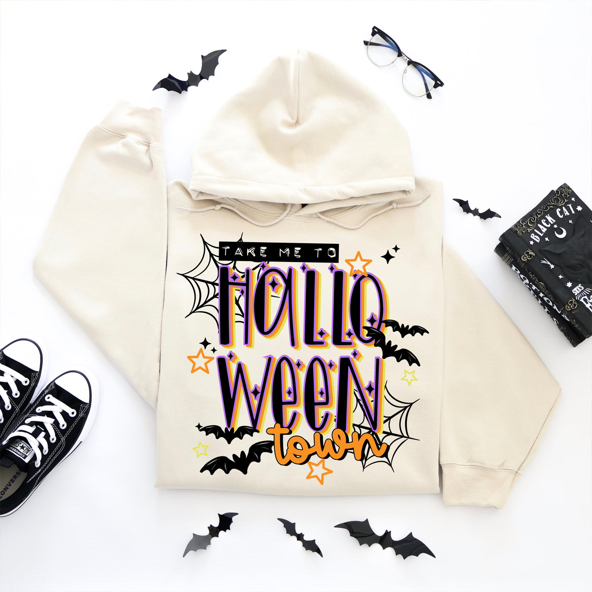 Halloweentown (purple orange green) (black) (CSC) DTF Transfer