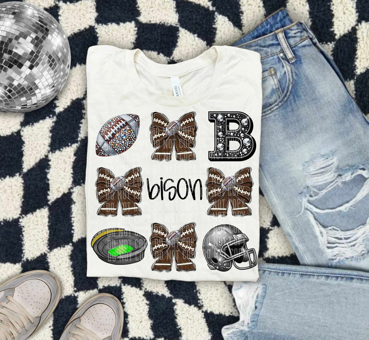 Bison football collage (Caplinger) 55855 DTF transfer