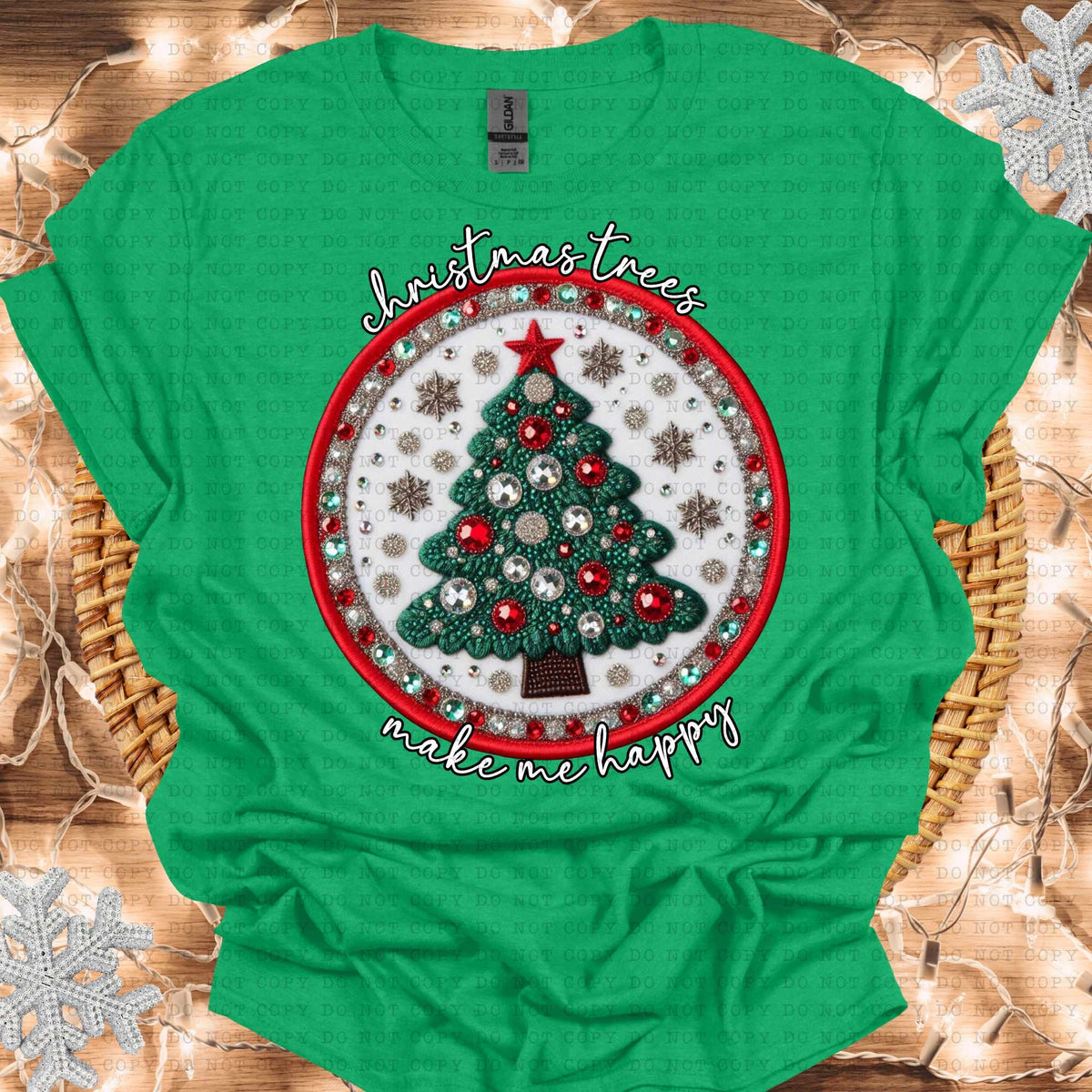 Christmas trees make me happy (ECHT) 64544 DTF transfer