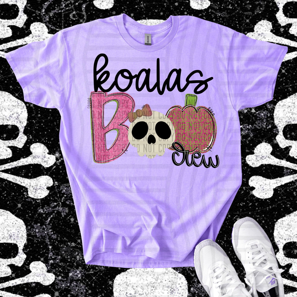 koalas boo crew skull and apple (Caplinger) DTF Transfer