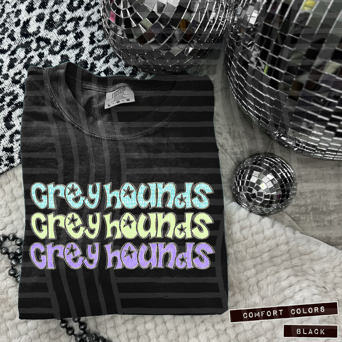 Grey Hounds Pastel Star Stacked (Caplinger) 101605 DTF transfer