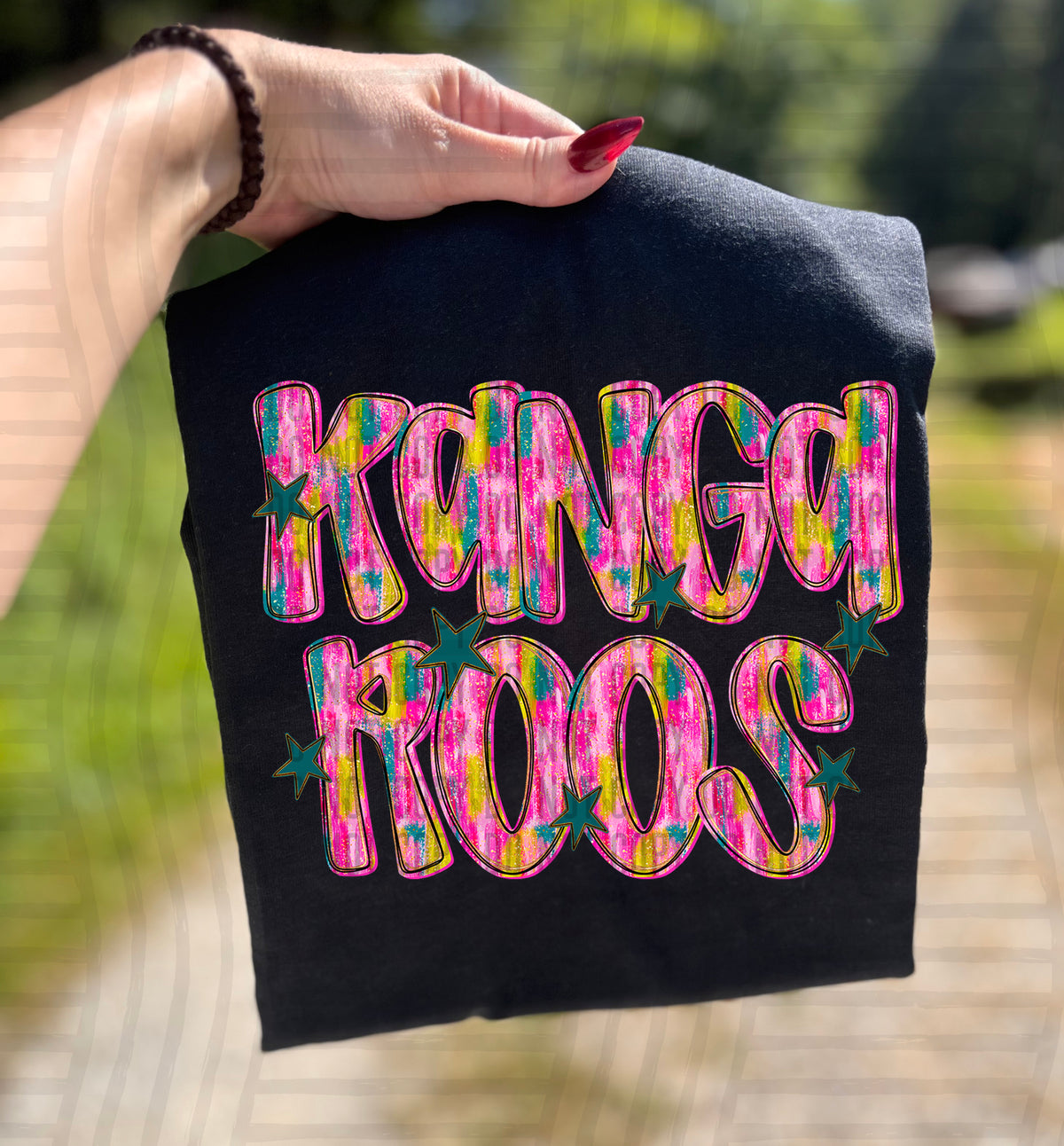 Kangaroos Pink Brushstroke (Caplinger) DTF Transfers