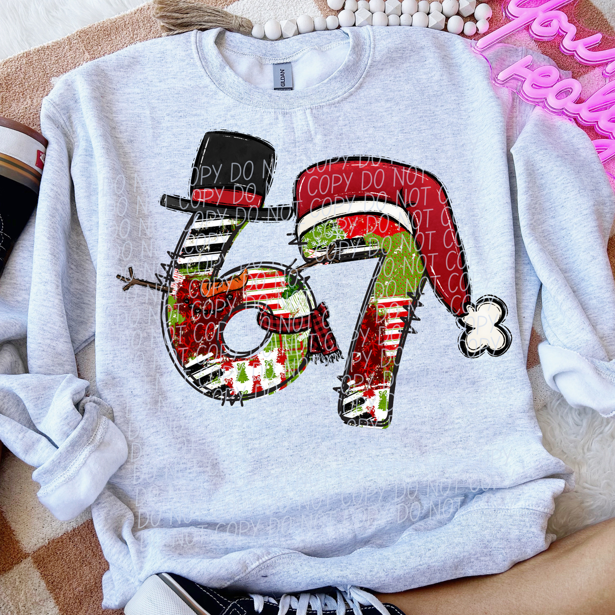 67 Christmas patchwork (City) DTF Transfer