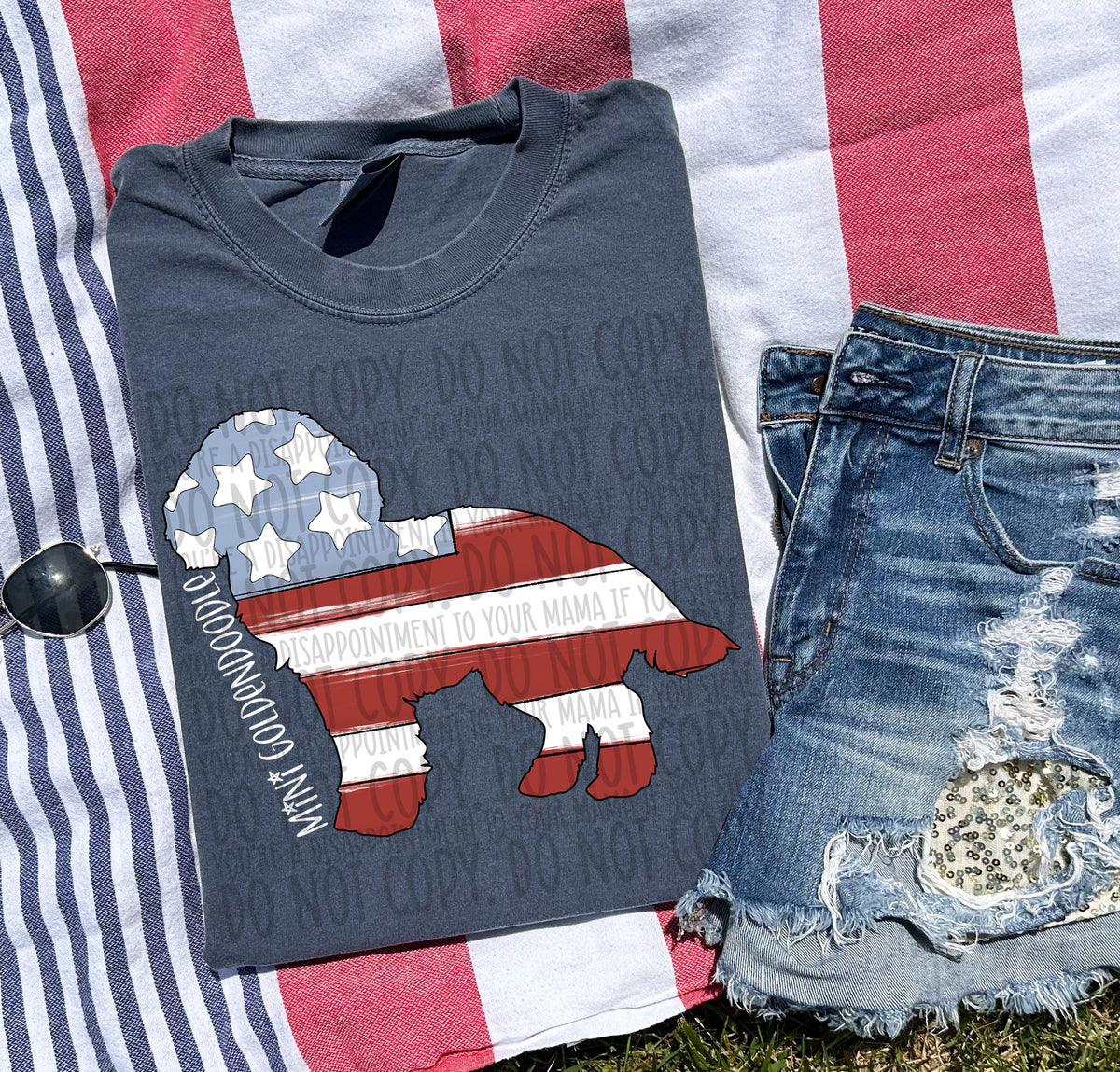 MINI GOLDENDOODLE white (SWD) DTF transfer