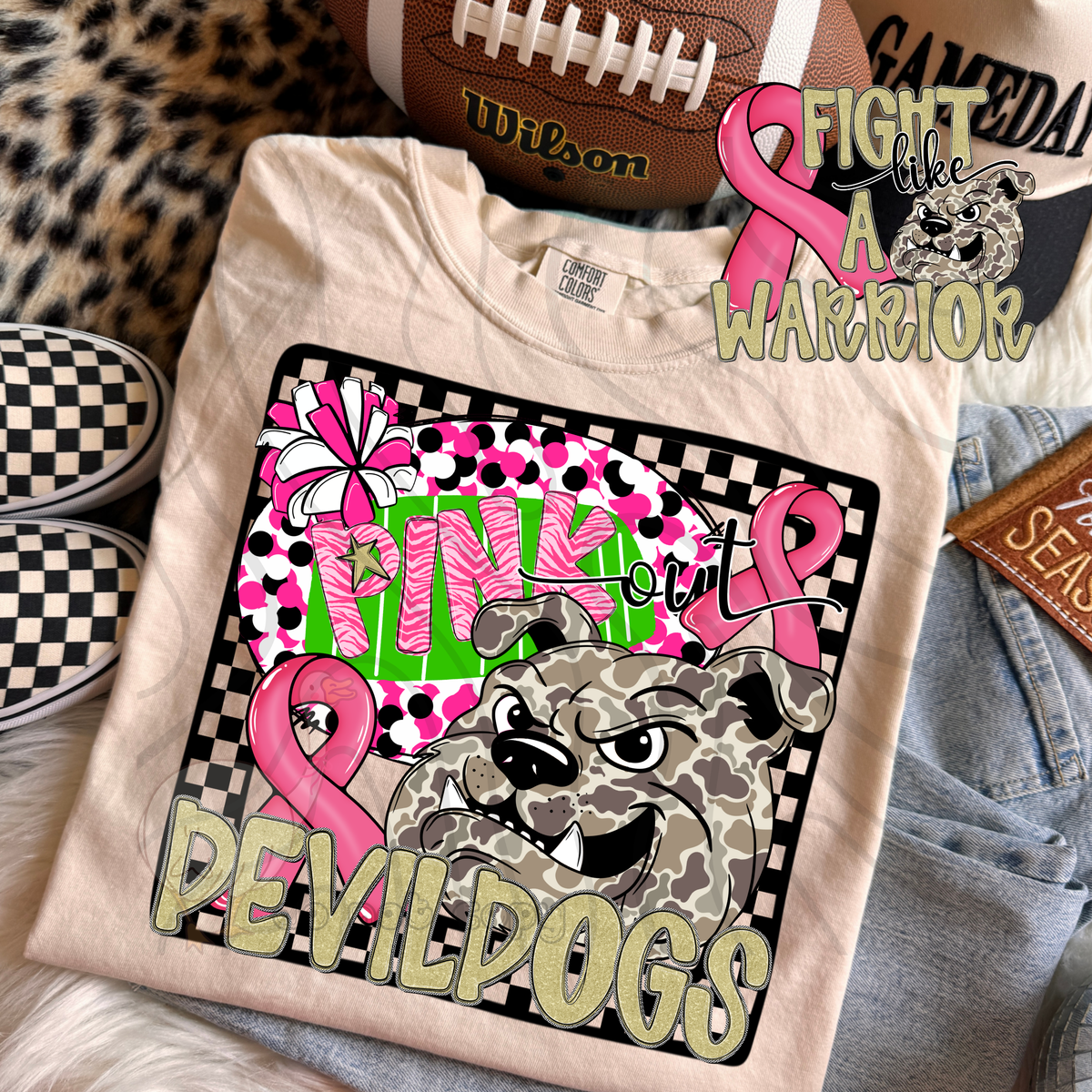 Devildogs pink out camo (DKD) DTF transfer