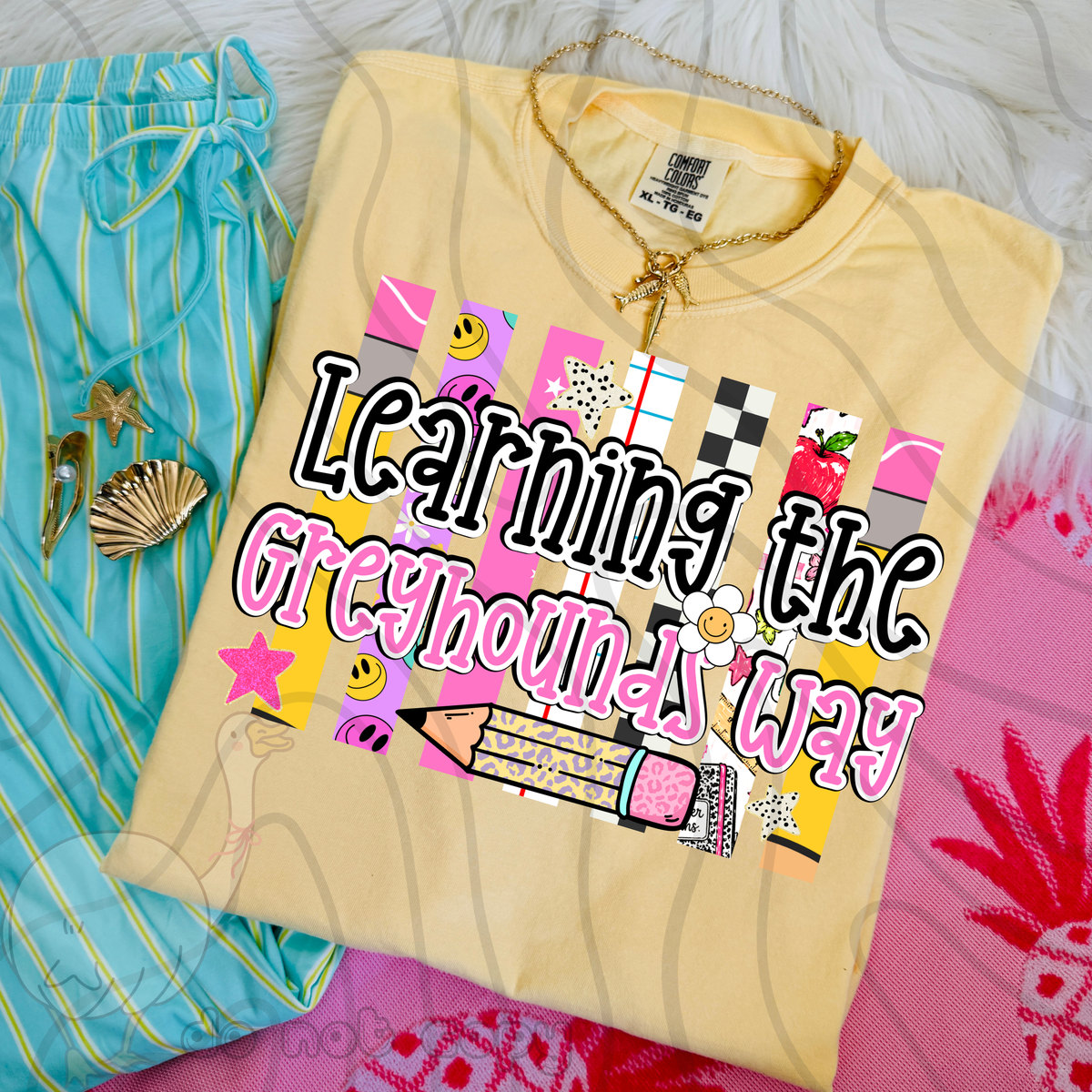 Learning the greyhounds way school stripes (DKD) DTF Transfer