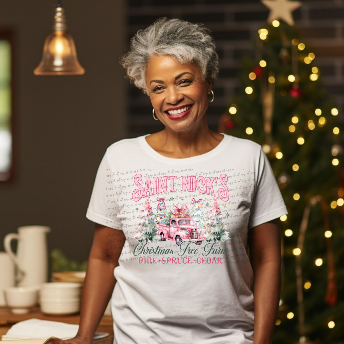Saint Nick's Christmas Tree Farm (More Vibrant Wording) DTF Transfer