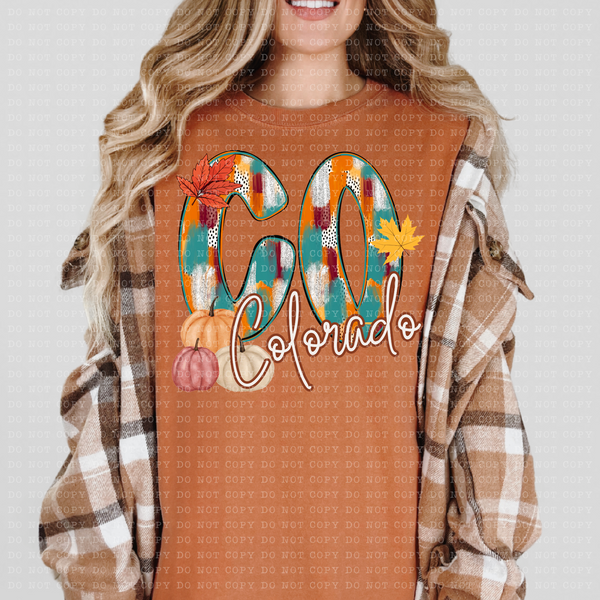 CO Colorado Fall Watercolor 59777 DTF Transfer