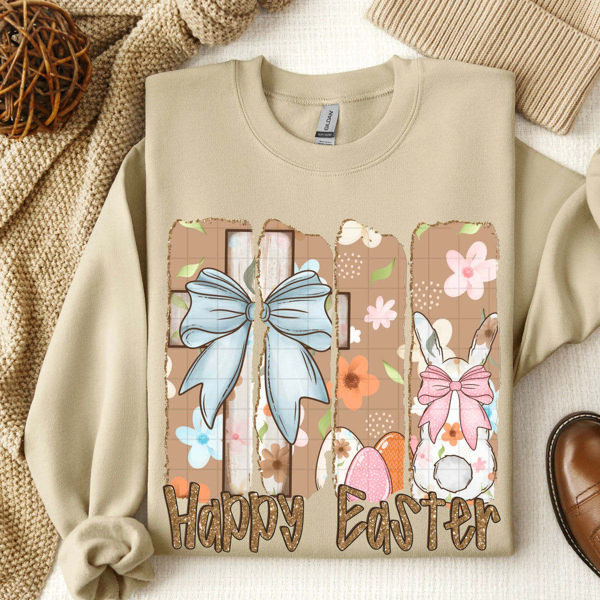 Happy Easter Brushstrokes (SDD) DTF transfer