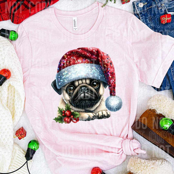 Christmas pug (SBB) 58699 DTF transfer