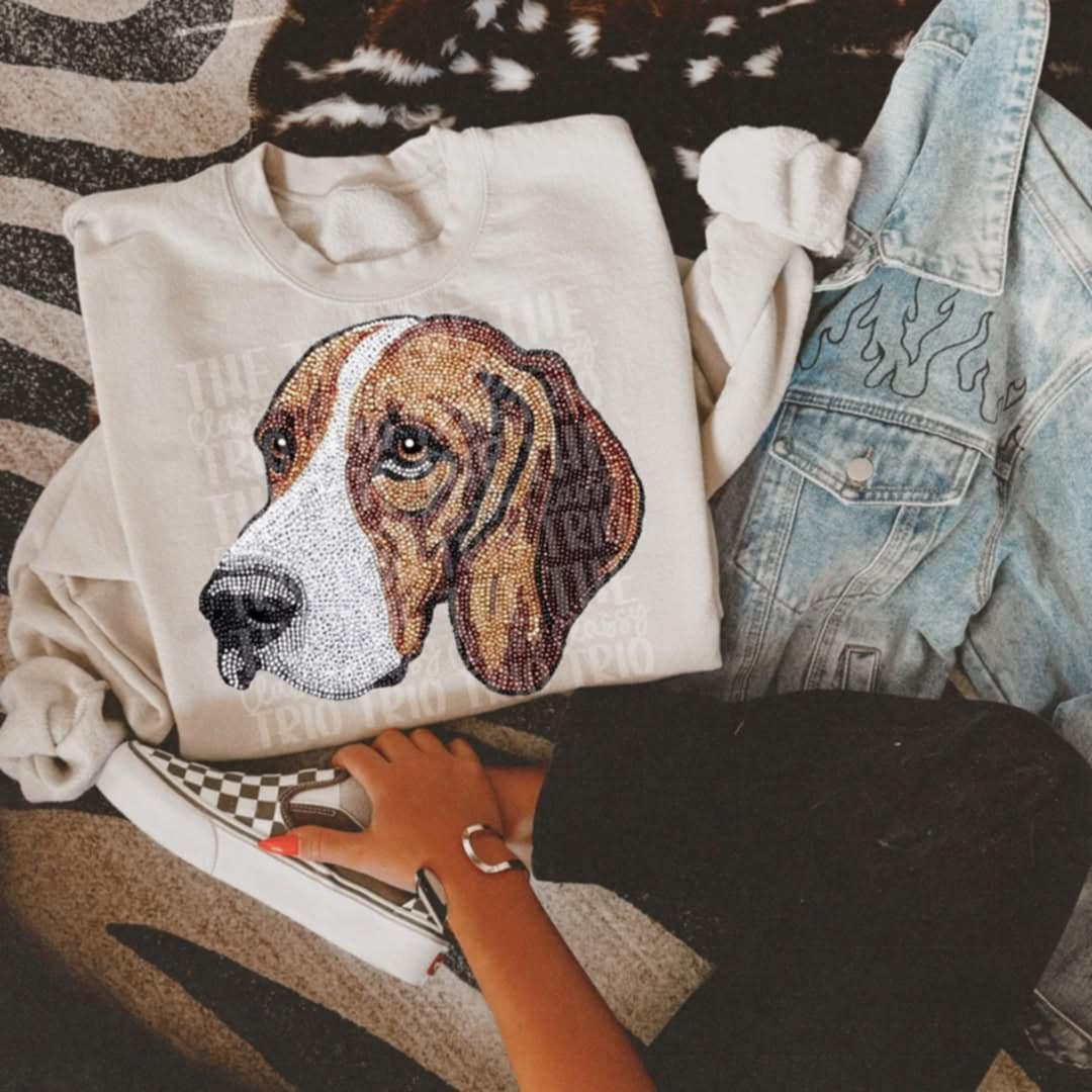 Rhinestone dog (Classy) 95288 DTF transfer