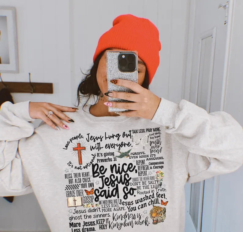 Be nice Jesus said so subway 98609 DTF transfer