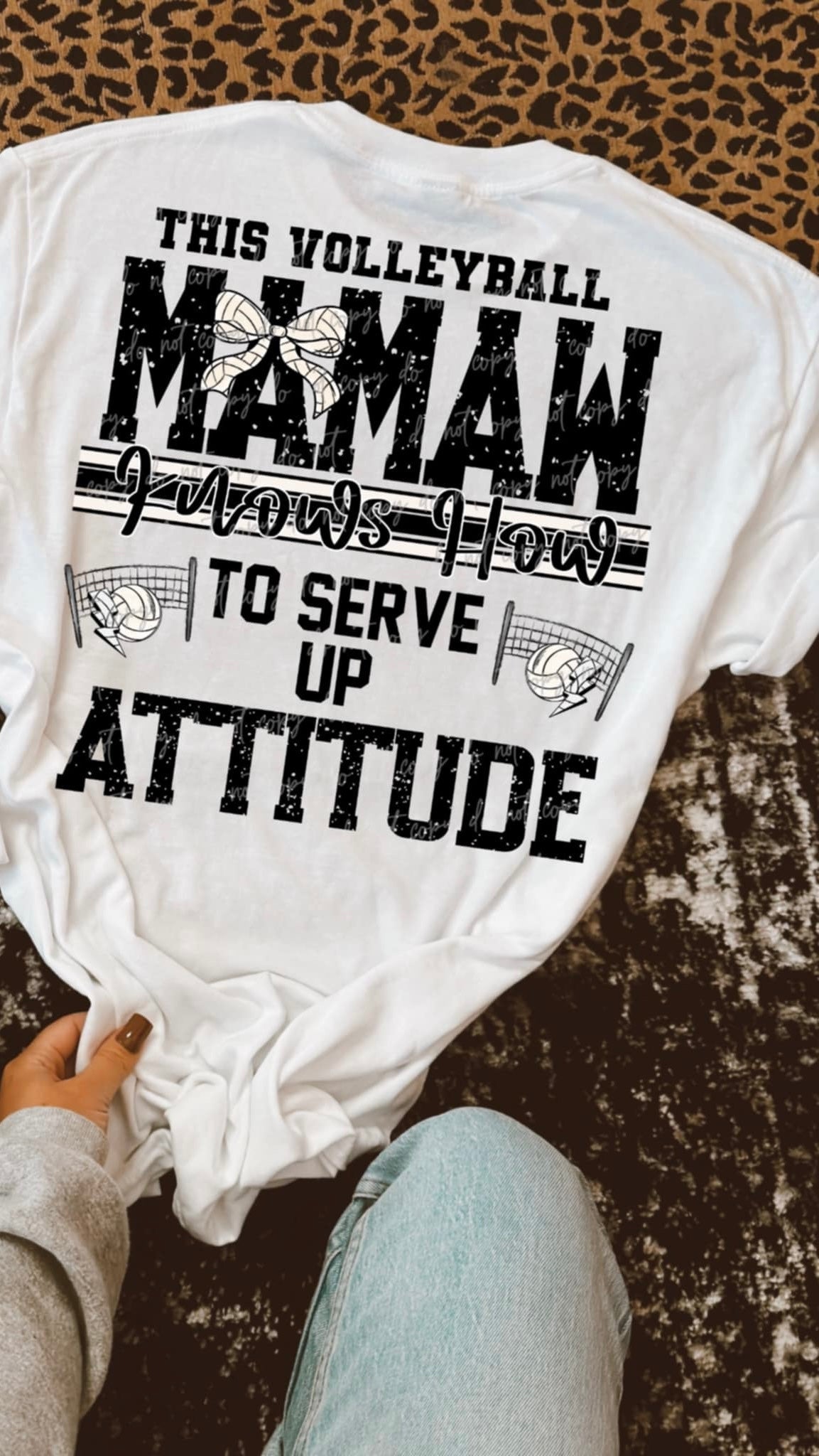 This volleyball mamaw knows how to serve up attitude BOW (VIRGO) 90571 DTF transfer