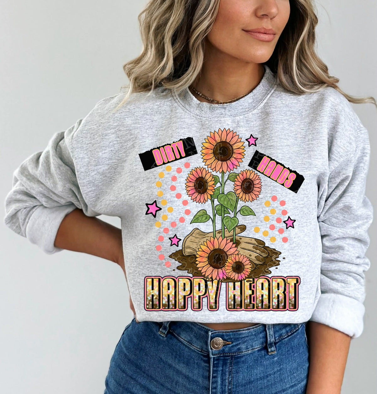 Dirty hands happy heart (C’s) DTF Transfer