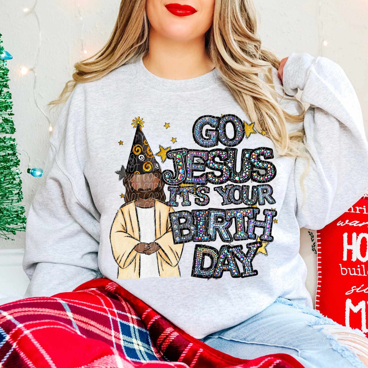 Go Jesus it’s your birthday dark Jesus (CITY) 62047 DTF transfer