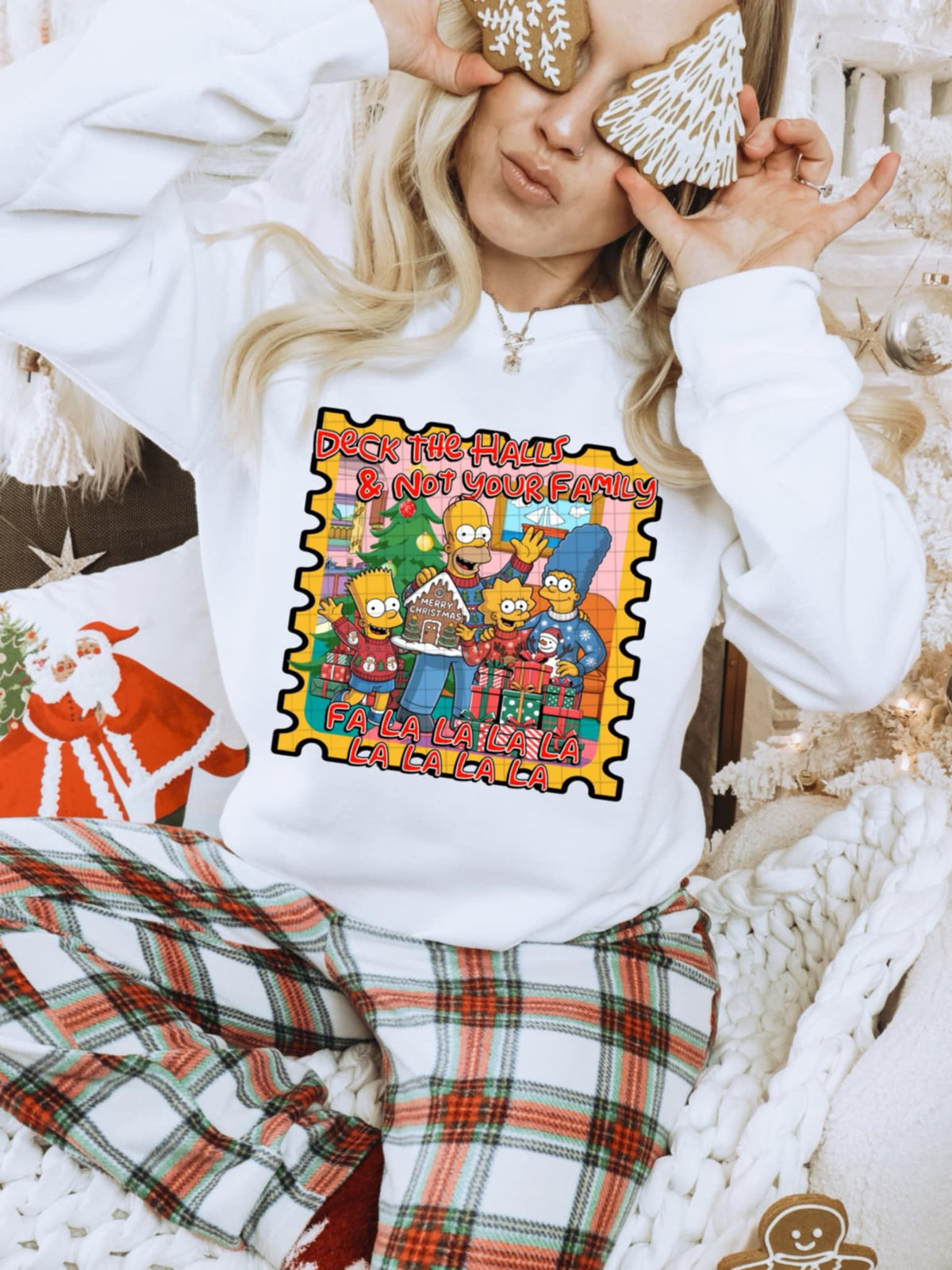 Deck the halls not your family Stamp (DD) DTF transfer