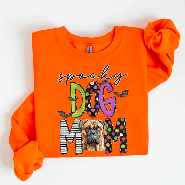 Spooky dog mom bull mastiff 55538 DTF transfer