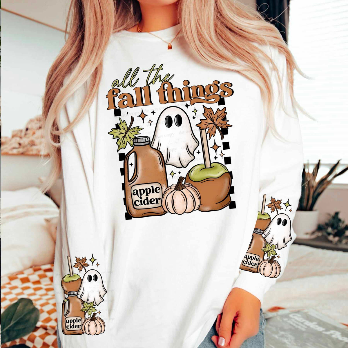 All the fall things Apple cider FRONT ONLY (CSC) 58542 DTF transfer