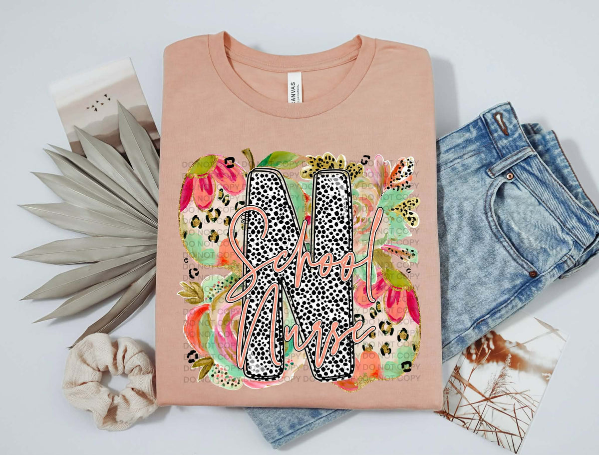 School Nurse (polka dots) (Scg) DTF Transfer