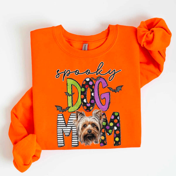 Spooky dog mom yorkie 55515 DTF transfer