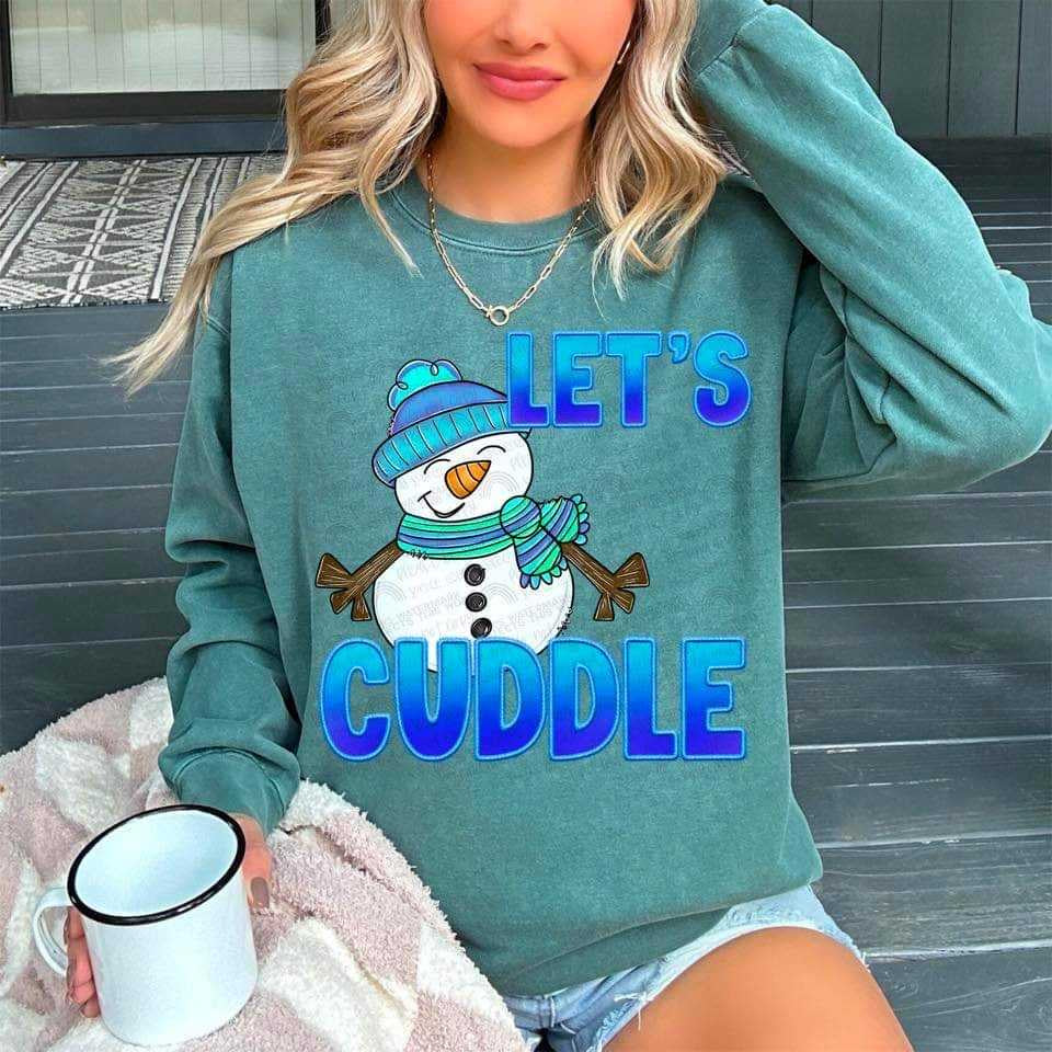 Let’s cuddle snowman (DDD) 62642 DTF transfer
