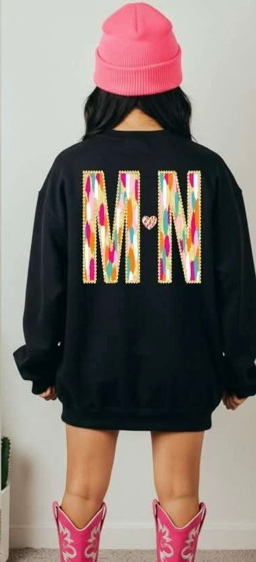 MN brushstroke with heart (S&G) 82977 DTF transfer