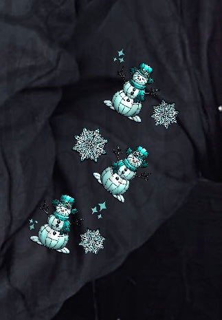 Let it snow blue sleeve (starlight) 67470 DTF transfer