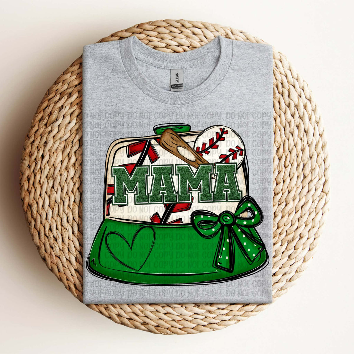 Baseball Mama Hat (green) (VP) DTF Transfer