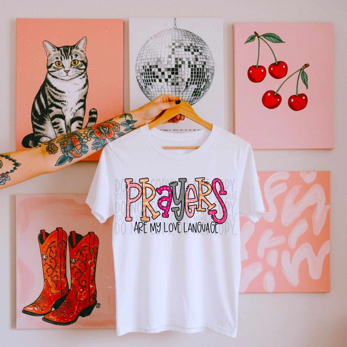 Prayers are my love language (SWD) DTF transfer