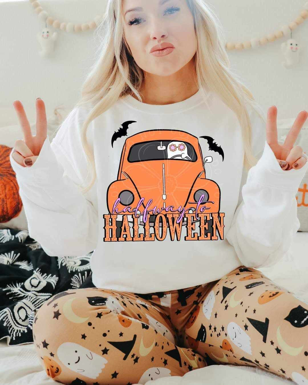 Halfway to Halloween orange bug (LYTTLE) 64226 DTF transfer