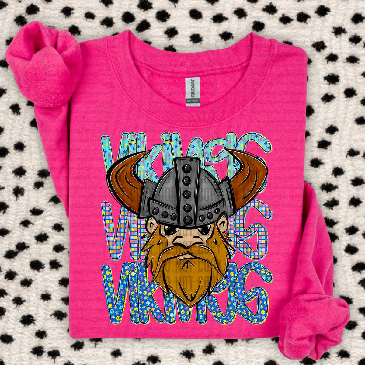 Vikings grey chaos stacked (Caplinger) DTF Transfer
