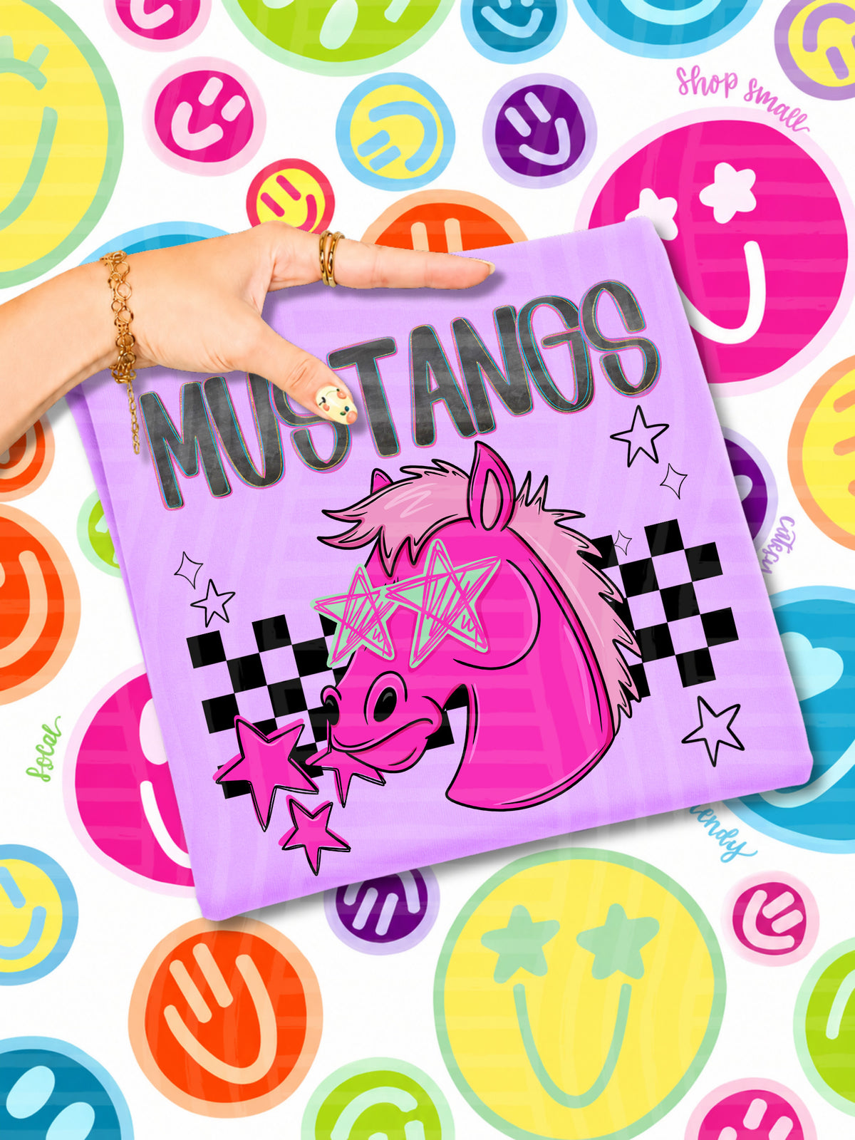 mustangs-1 starry eyed checks (CAPLINGER) DTF Transfer