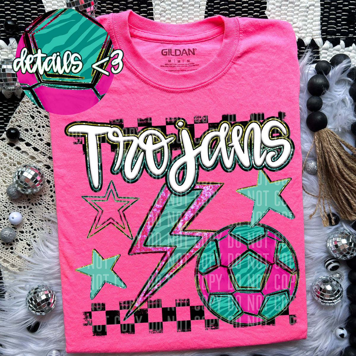 Trojans Rainbow Soccer (Caplinger) 97430 DTF transfer