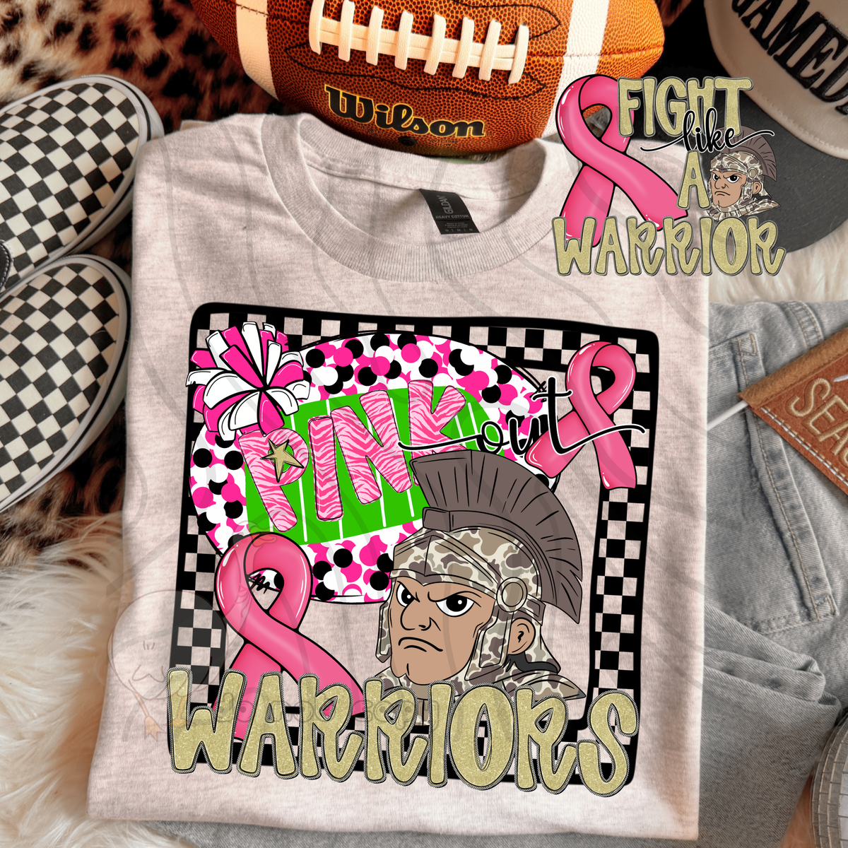 Warriors pink out camo (DKD) DTF transfer