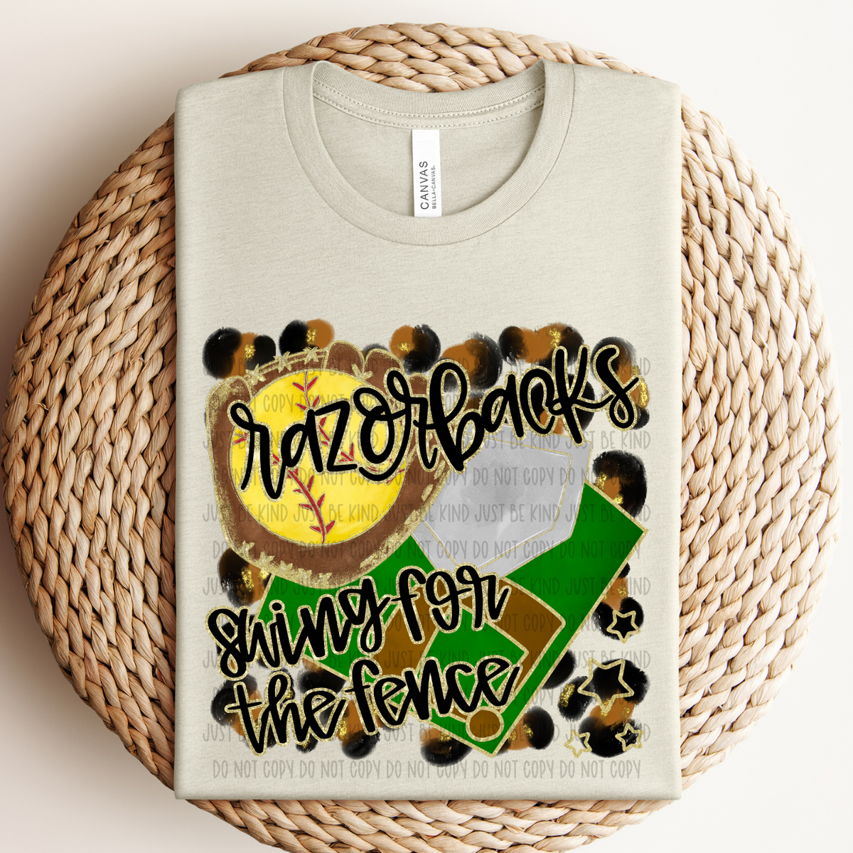 Softball Razorbacks For The Fence (Caplinger) 83505 DTF Transfer