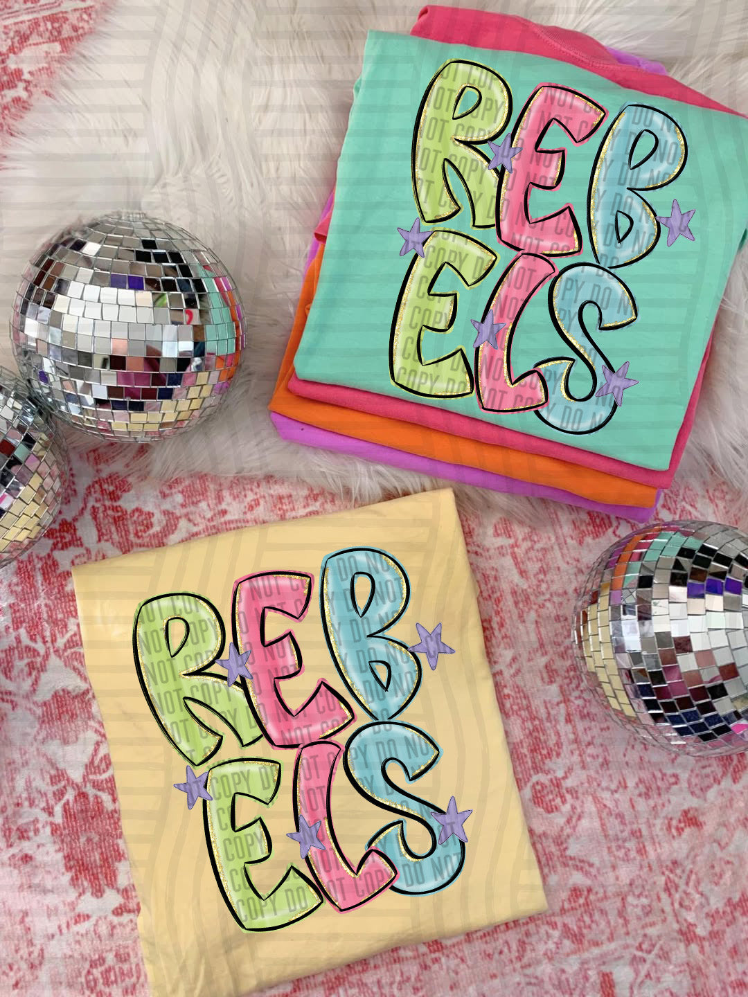 Rebels Glittery & Preppy Mascots (Caplinger) DTF transfer