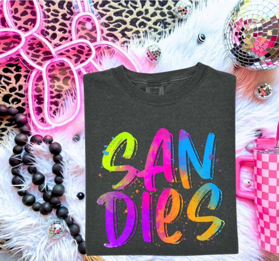 Sandies Neon Splatter (S&G) 100024 DTF transfer